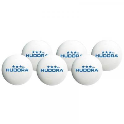 Hudora 40+ - Set De 6 Balles De Tennis De table - Blanc