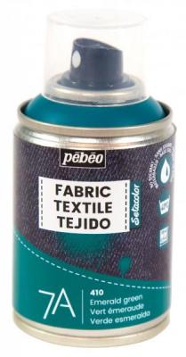 Peinture textile en bombe - 100 ml Vert &eacute;meraude