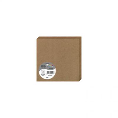 Pack de 25 cartes pli&eacute;es Pollen 135 x 135 mm Kraft