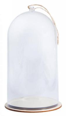 Cloche en plastique avec socle &oslash;11cm x 19cm - Rayher Incolore