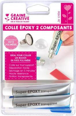 Colle epoxy 2 composants pour p&acirc;te polym&egrave;re
