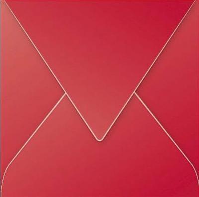 Clairefontaine Enveloppe 120g 140x140 Rouge Groseille Pqt 20