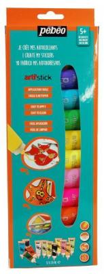 Coffret de peinture pour stickers Arti'stick P&eacute;b&eacute;o - 12 x 20 ml