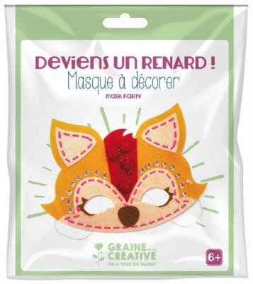 Kit masque en feutrine &agrave; d&eacute;corer - renard 750708