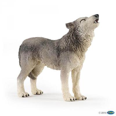 Figurine Papo Loup hurlant 50171 Marron
