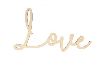 Mot en bois &agrave; d&eacute;corer - Love - 30 x 16,5 cm