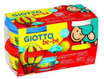 P&acirc;te &agrave; jouer GIOTTO B&eacute;b&eacute; - Couleurs primaires 4 x 100 gr