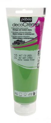 P&eacute;b&eacute;o Peinture Acrylique Texture Cr&egrave;me pour la D&eacute;coration - Finition Mate - 120 ML - Vert Cypr&egrave;s