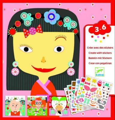 Djeco - Jeu Educatif - Cr&eacute;er avec Stickers - DJ08934