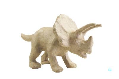 Triceratops en papier m&acirc;ch&eacute; 15,5cm