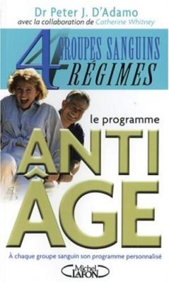 Le Programme Anti-&acirc;ge Avec 4 Groupes Sanguins Et 4 R&eacute;gimes