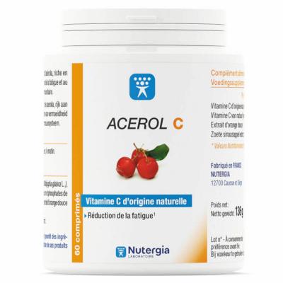 Nutergia Laboratoire Nutergia Acerol c Pot de 60 Cp - Pot 60 comprim&eacute;s
