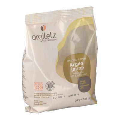 Argile Jaune Ultra-Ventil&eacute;e - Peaux Mixtes 200 Grammes - Argiletz