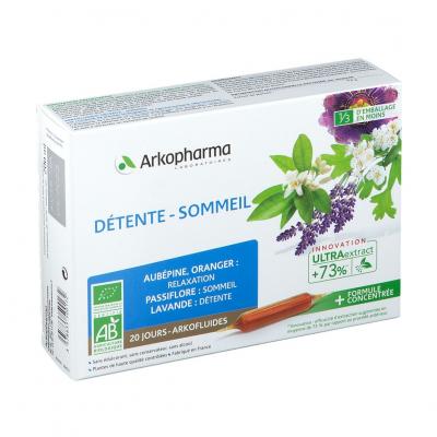 Arkopharma Arkofluides Arkofl D&eacute;tente Bio - Bo&icirc;te 20 ampoules de 10 ml