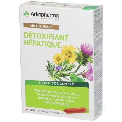 ARKOPHARMA Arkofluides d&eacute;toxifiant h&eacute;patique bio bo&icirc;te de 20 ampoules