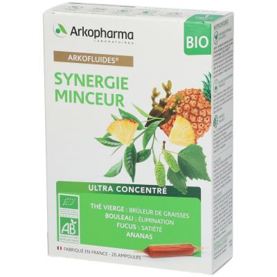 Arkopharma ARKOFLUIDES - Synergie Minceur Bio, 20 ampoules de 10ml