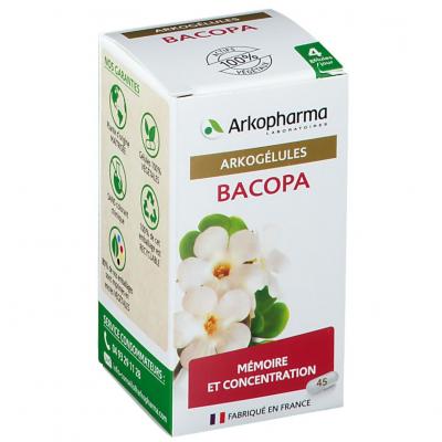 Arkopharma Arkog Bacopa - 45 Gel. - Bo&icirc;te plastique 45 g&eacute;lules
