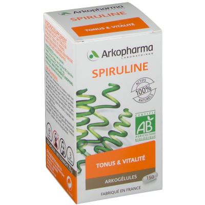 ARKOPHARMA Arkog&eacute;lules - Spiruline tonus&vitalit&eacute;bo&icirc;te 150 g&eacute;lules