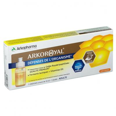 ARKOPHARMA Arkoroyal ferments lactiques + vitamine D3 bo&icirc;te 7 unidoses