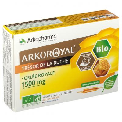 ARKOPHARMA Arkoroyal - Gel&eacute;e royale 1500 mg boite de 20 ampoules