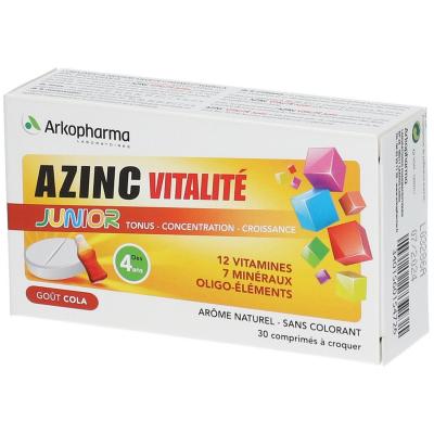 Arkopharma AZINC VITALIT&Eacute; JUNIOR (COLA), 30 comprim&eacute;s &agrave; croquer