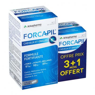 ARKOPHARMA Forcapil cheveux&ongles bo&icirc;te 180 + 60 g&eacute;lules