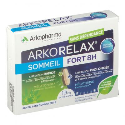 ARKOPHARMA Arkorelax sommeil fort 8h boite de 15 comprim&eacute;s