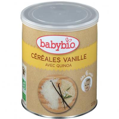 C&eacute;r&eacute;ales Vanille avec Quinoa (boite de 220g) - d&egrave;s 6 mois - Babybio 