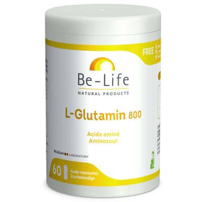 L-Glutamin 800 - Intestins Acide Amin&eacute; Essentiel D'origine Naturelle 60 G&eacute;lules - Be-Life