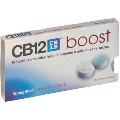 CB12 boost plaquette de 10 gommes &agrave; m&acirc;cher
