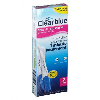Test De Grossesse 2 Tests D&eacute;tection rapide Clear Blue