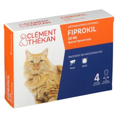 CLEMENT THEKAN Fiprokil chat 4 pipettes de 0.5ml