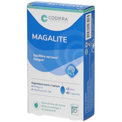Codifra Magalite Gestion du Stress Magn&eacute;sium Marin 40 capsules