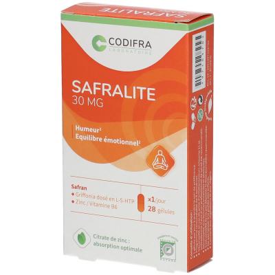 Codifra - Safralite Amelioration De L humeur 28 Gelules 30mg