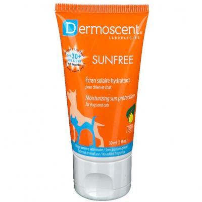 Dermoscent Sunfree Protection Solaire Chien Chat Cr&egrave;me Externe 30ml