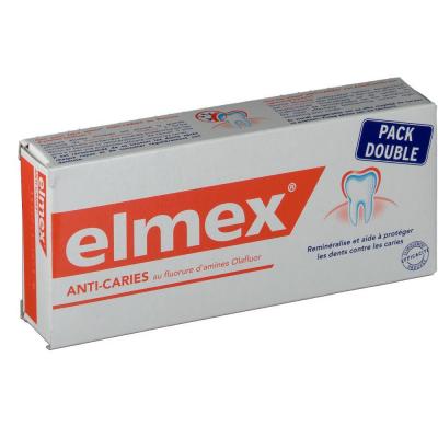 Elmex Protections Caries Dentifrices Pack Double 2 x 75ml