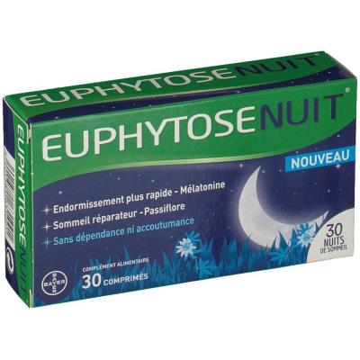 Euphytose Nuit &agrave; la M&eacute;latonine 30 comprim&eacute;s