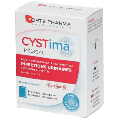 Fort&eacute; Pharma Cystima M&eacute;dical - 14 Sachets (Dispositif M&eacute;dical) - Bo&icirc;te 14 sachets de 2 g