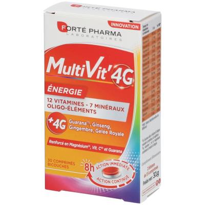 Forte pharma multivit 4g &eacute;nergie 30 comprim&eacute;s