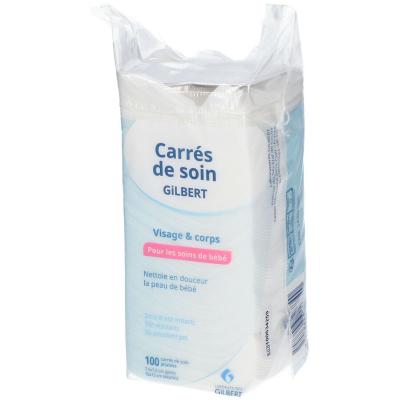Gilbert Lg Bb Carres de Soin Paquet de 100 - Sachet 100 carr&eacute;s