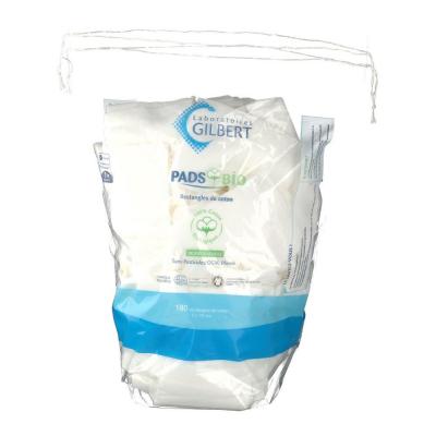 Gilbert B&Eacute;B&Eacute; - Pads Bio Rectangles de Coton Bio, 180 unit&eacute;s