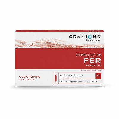 GRANIONS de Fer boite de 30 ampoules, 2 ml chacune