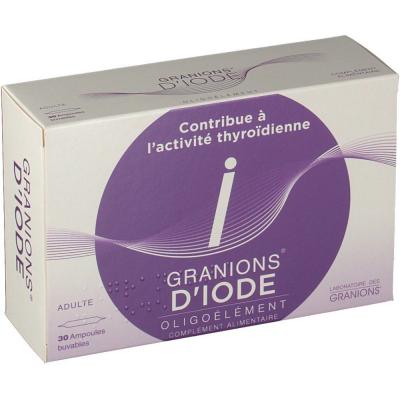 Granions d'Iode - Fonction Thyroidienne normale - 30 Ampoules