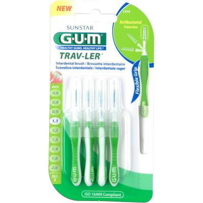 GUM Brossettes interdentaires trav-ler n&deg;1414 - 1.1 mm x 4