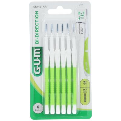 Sunstar Gum Brossette interdentaire bidirectionnelle 0,7 mm 6 pcs