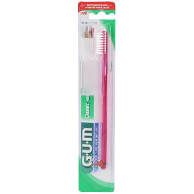 Gum&reg; Classic brosse &agrave; dents souple &agrave; t&ecirc;te compacte 4 rangs