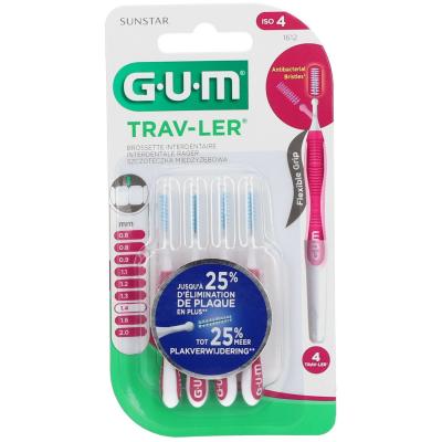 GUM Travler brossettes interdentaires n&deg;1612 - 1.4mm x 4