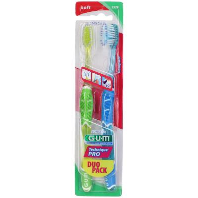 Gum TECHNIQUE PRO 1525 - Duo Pack - Brosse &agrave; Dents Souple, lot de 2