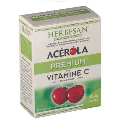 HERBESAN&reg;- ACEROLA PREMIUM - 30 comprim&eacute;s &agrave; croquer