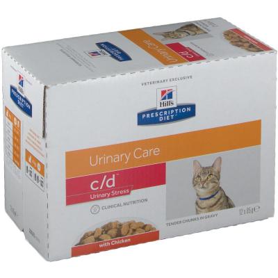 12x85g c/d Urinary Stress poulet pour chat Hill's Prescription Diet